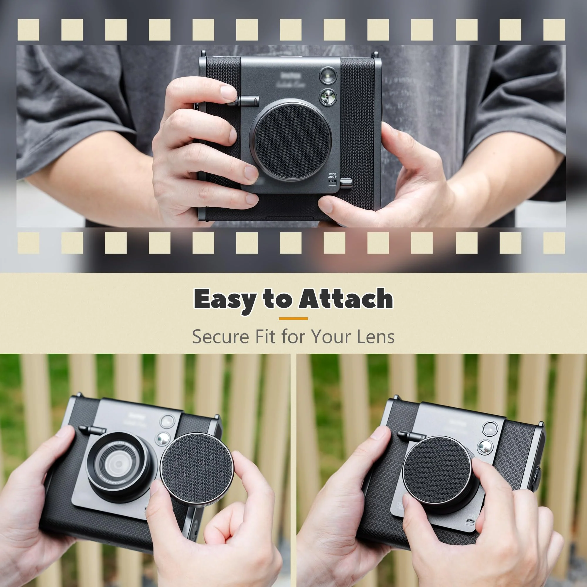 JJC Aluminum Lens Cap Cover for Fujifilm Instax Wide Evo, Dustproof & Anti-Scratches Lens Protector with Soft EVA Interior & Silicone-Textured Surface, Accessories for Fuji Wide Evo - Image 5