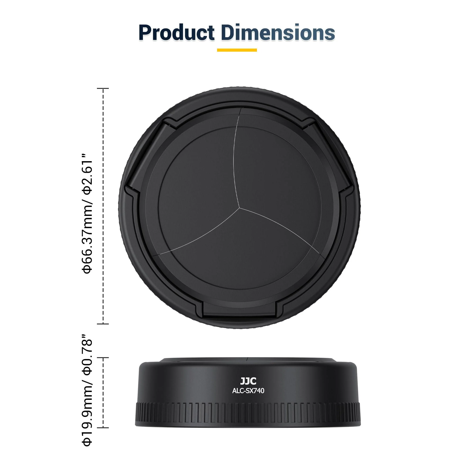 JJC Auto Open and Close Lens Cap Cover for Canon PowerShot SX740 HS Digital Camera, Canon SX740 HS Camera Lens Protector Vlog Accessories, No Vignetting - Image 4