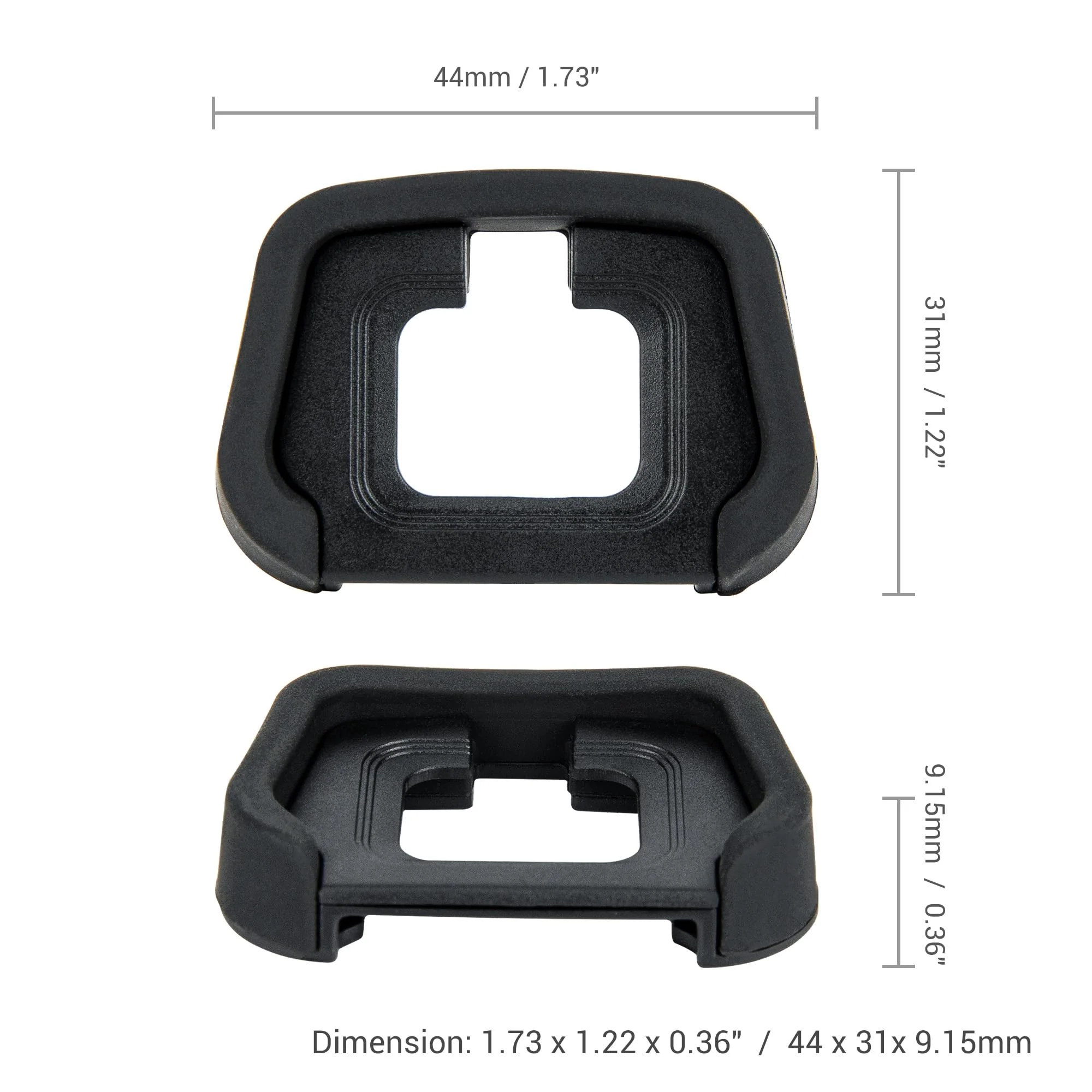 JJC Camera Eyecup Eyepiece Viewfinder for Nikon Z7 II Z7 Z6 III Z6 II Z6 Z5 Replaces Nikon DK-29 Eye Cup with Soft Silicone Extended Design-2 Pack - Image 6