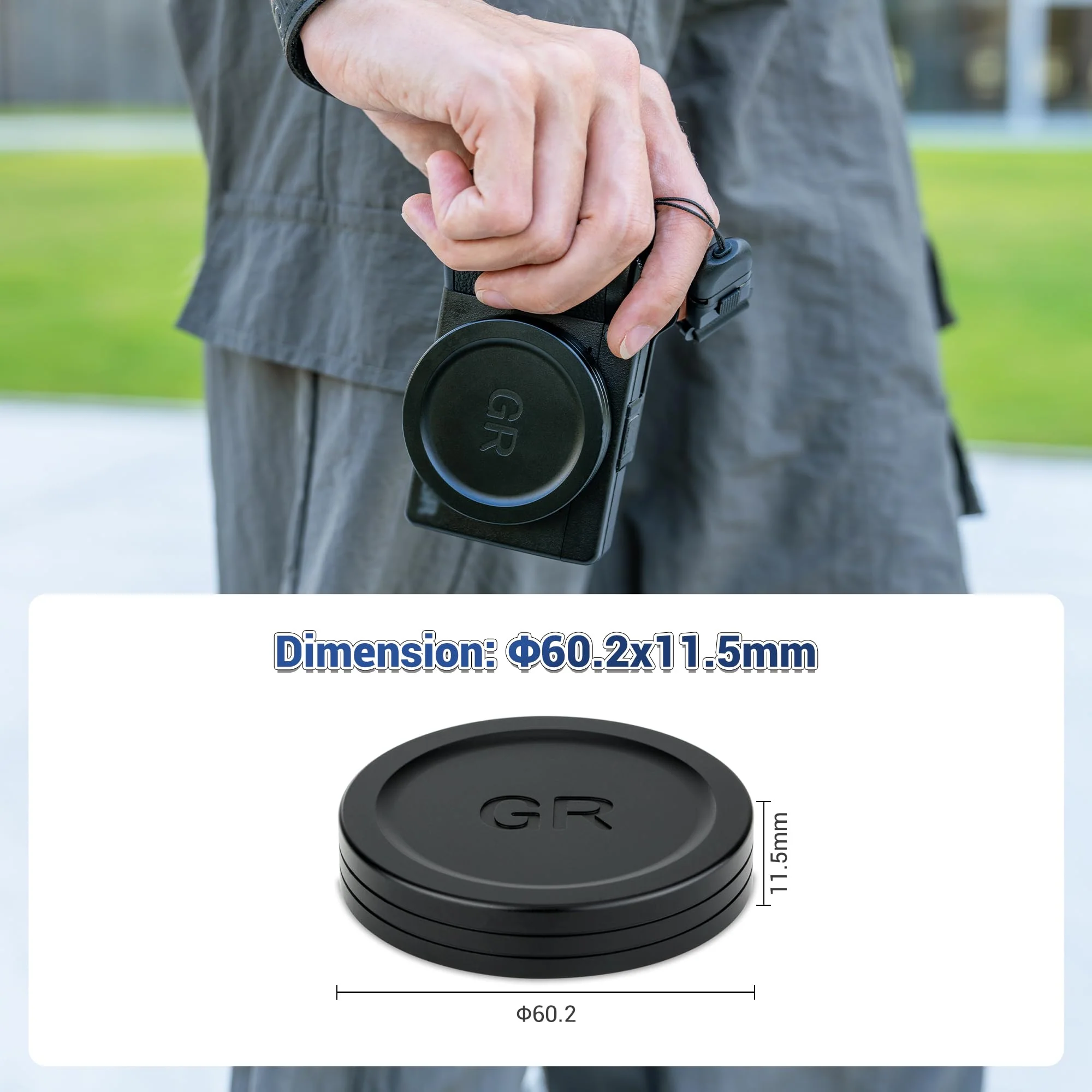JJC Camera Lens Cap for Ricoh GR IV GRIV GR4 GR IV HDF Monochrome with Soft EVA Interior, Aluminium Durable Lens Protector Cover for GR 4 Digital Camera Accessories, Anti-dust and Scratch-Resistant - Image 6