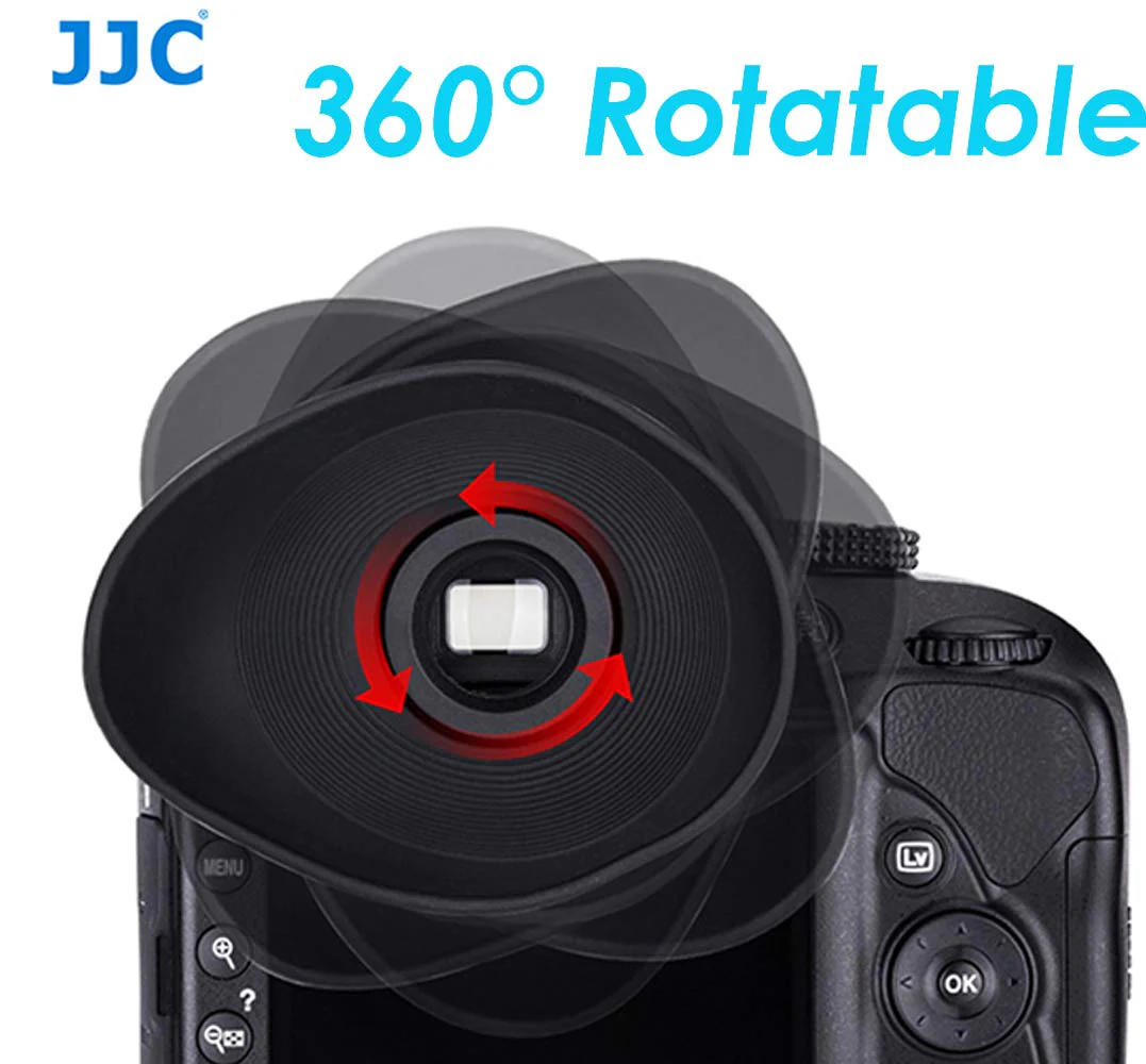 JJC EN-DK19 Large Eye Cup, Ergonomic Oval Soft TPU Rubber Eye Piece, D850 Eyecup Viewfinder, DK 19 Replacement, 65*51*34mm, Compatible with Nikon D850 D810 D800E D800 D500 D3 D3S D3X D4 D4S D5 Df - Image 2