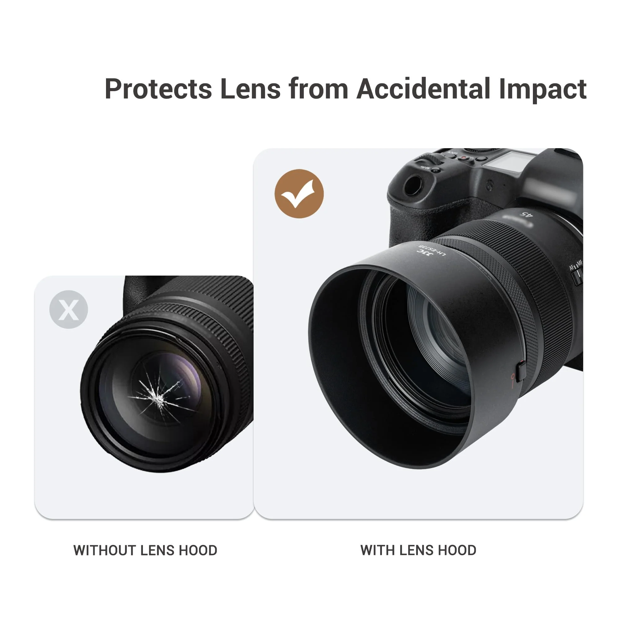 JJC ES-73B Lens Hood for Canon RF 45mm f/1.2 STM, Replaces Canon ES-73B, No Vignetting, Reversible, Compatible with 67mm Filter/Lens Cap Original Shape - Image 6