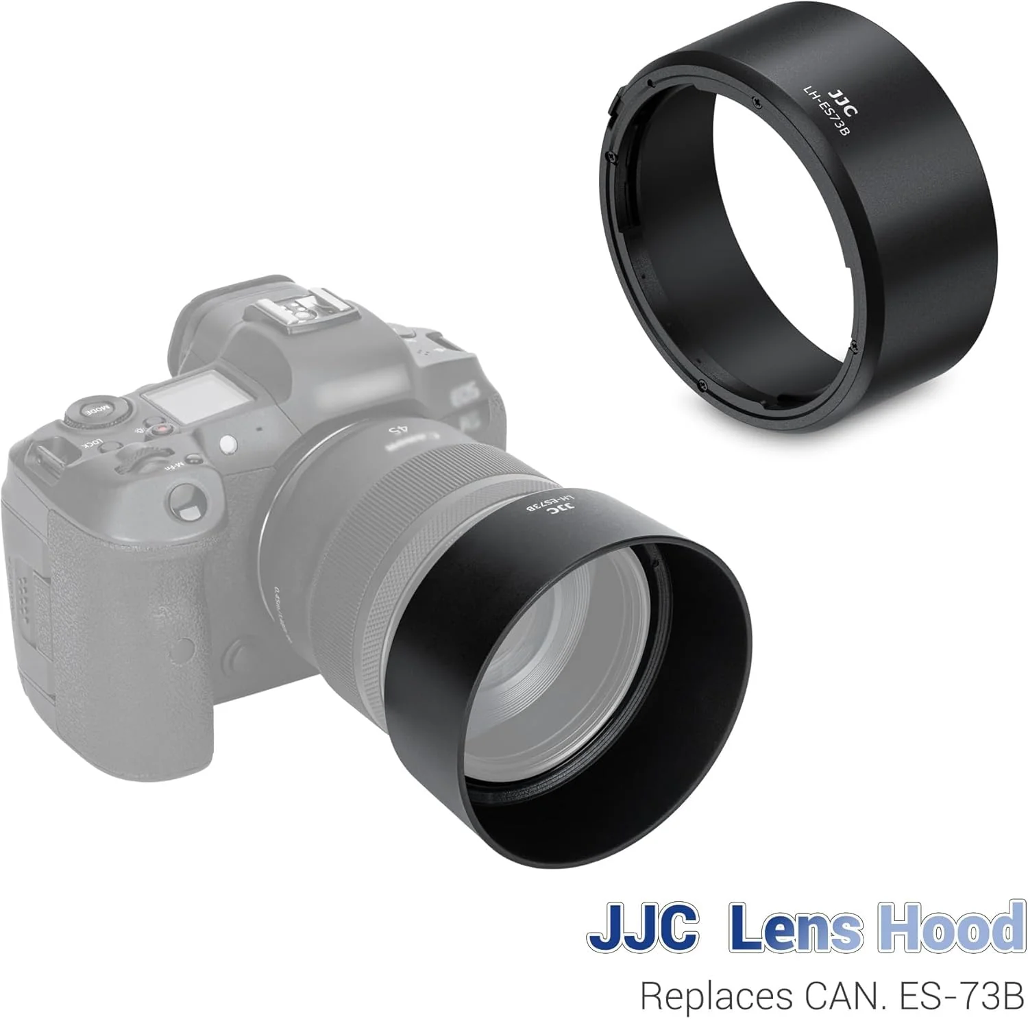 JJC ES-73B Reversible Lens Hood Shade Protector for Canon RF 45mm RF45mm F1.2 STM Replaces Canon ES73B, Compatible with 67mm Filters & Lens Caps, No Vignetting Round Shape - Image 2