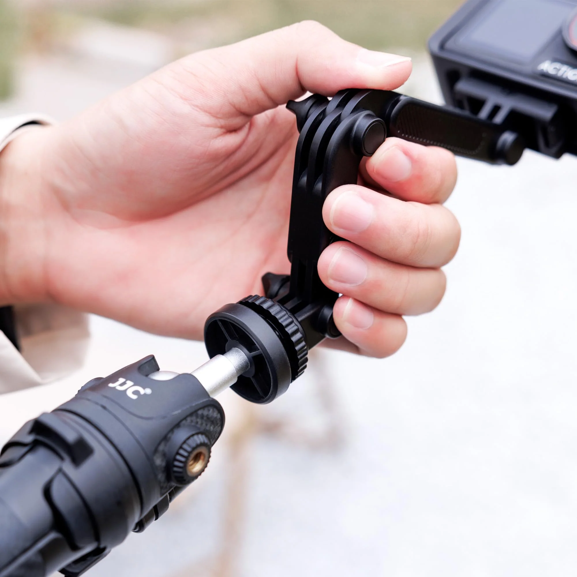 JJC Extension Arm with Magnetic Phone Ring and Cold Shoe Mount for iPhone 17 ProMax 16 15 14 13 & Action Camera, Foldable Hot Shoe Adpter for DJI Osmo Action 6 5 4 3, Hero 13 12 11, Insta360 Ace Magnetic Cold Shoe Mount - Image 7