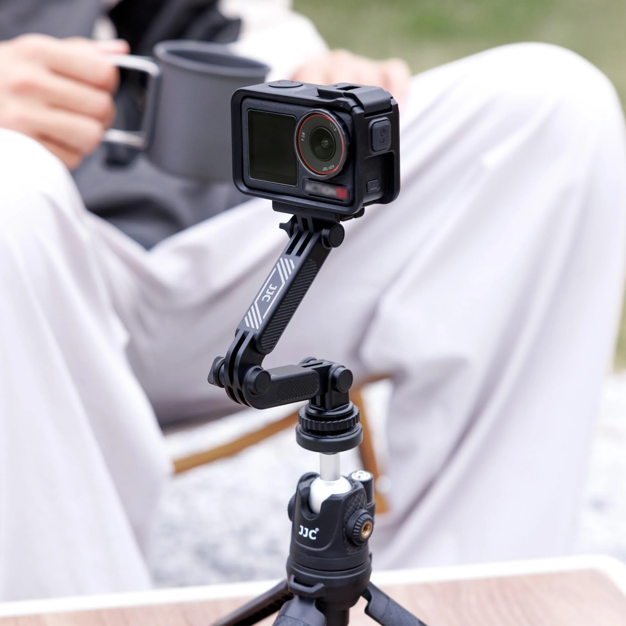 JJC Extension Arm with Magnetic Phone Ring and Cold Shoe Mount for iPhone 17 ProMax 16 15 14 13 & Action Camera, Foldable Hot Shoe Adpter for DJI Osmo Action 6 5 4 3, Hero 13 12 11, Insta360 Ace Magnetic Cold Shoe Mount - Image 8