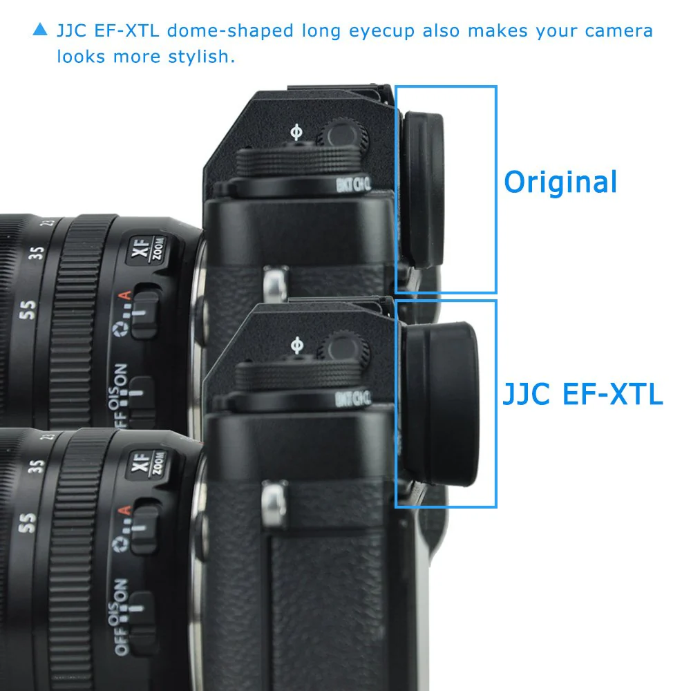JJC Eyecup Eyepiece EF-XT L Replacement for Fuji X-H2 X-T5 X-T4 X-T3 X-T2 XT4 XT3 XT2 XT1 XH1 GFX100S GFX100 GFX 50S GFX50S II Camera Viewfinder Eyeshade Replaces Fuji Eye Cup EF-XTS EF-XTM EF-XTL - Image 3