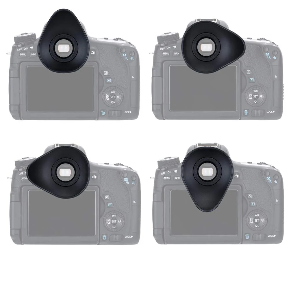 JJC Eyecup Eyepiece Viewfinder for Canon EOS 6DM2 6D 5DM2 5D 90D 80D 77D 70D 60Da 850D 800D 760D 750D 700D 1500D 1300D 1200D Rebel T8i T7i T6s T6i T5i T7 T6 T5 T4i T3i SL2 Replace Canon Eye Cup EB Ef - Image 2