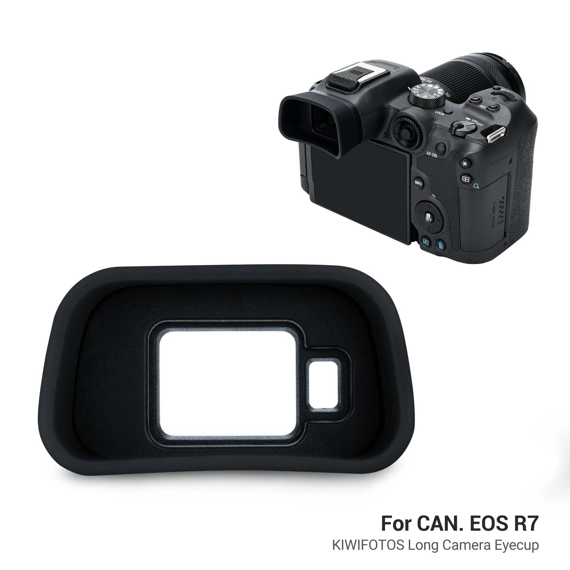 JJC Eyecup Eyepiece Viewfinder for Canon EOS R7 Camera with Soft Silicone Extended Design For EOS R7 - Image 2