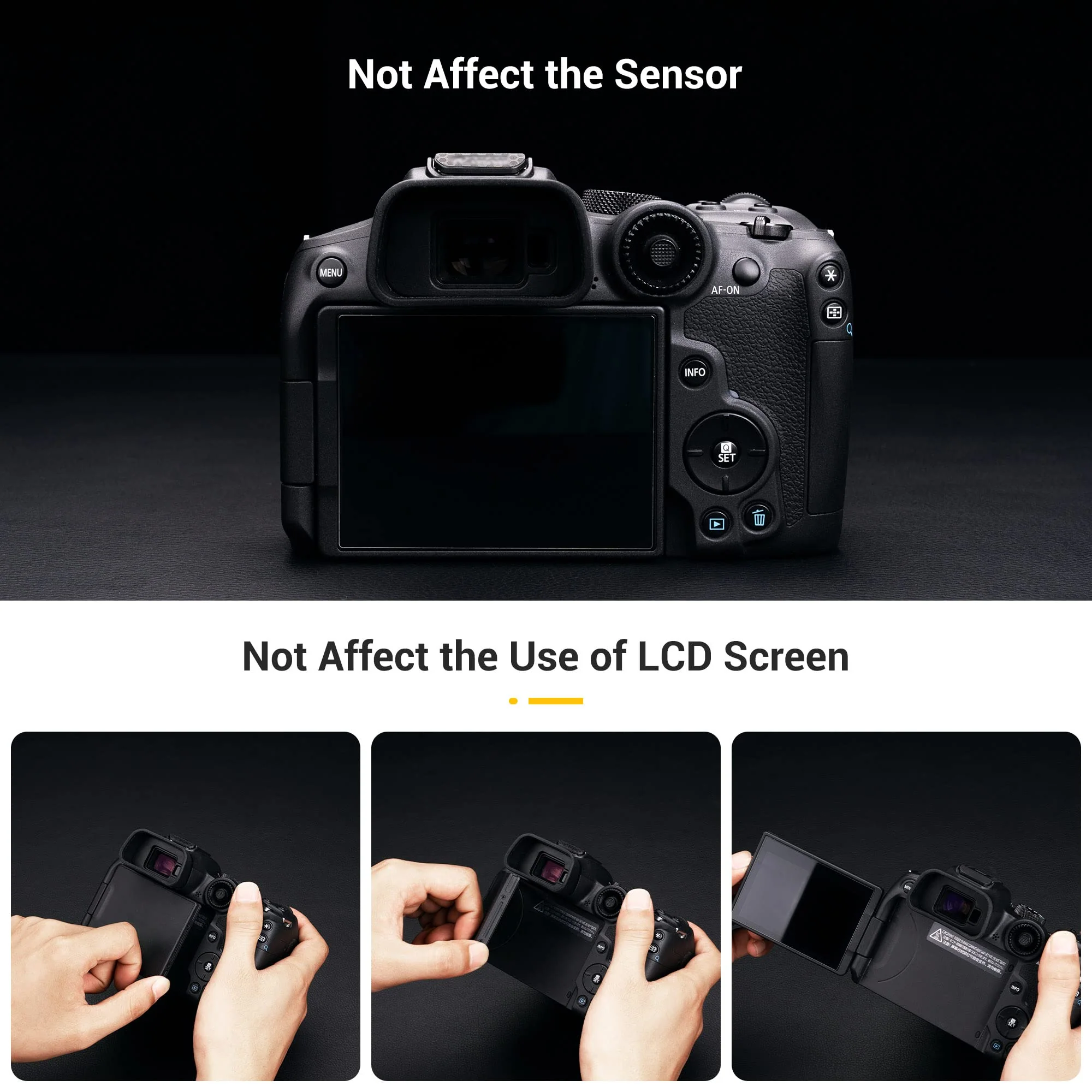 JJC Eyecup Eyepiece Viewfinder for Canon EOS R7 Camera with Soft Silicone Extended Design For EOS R7 - Image 6