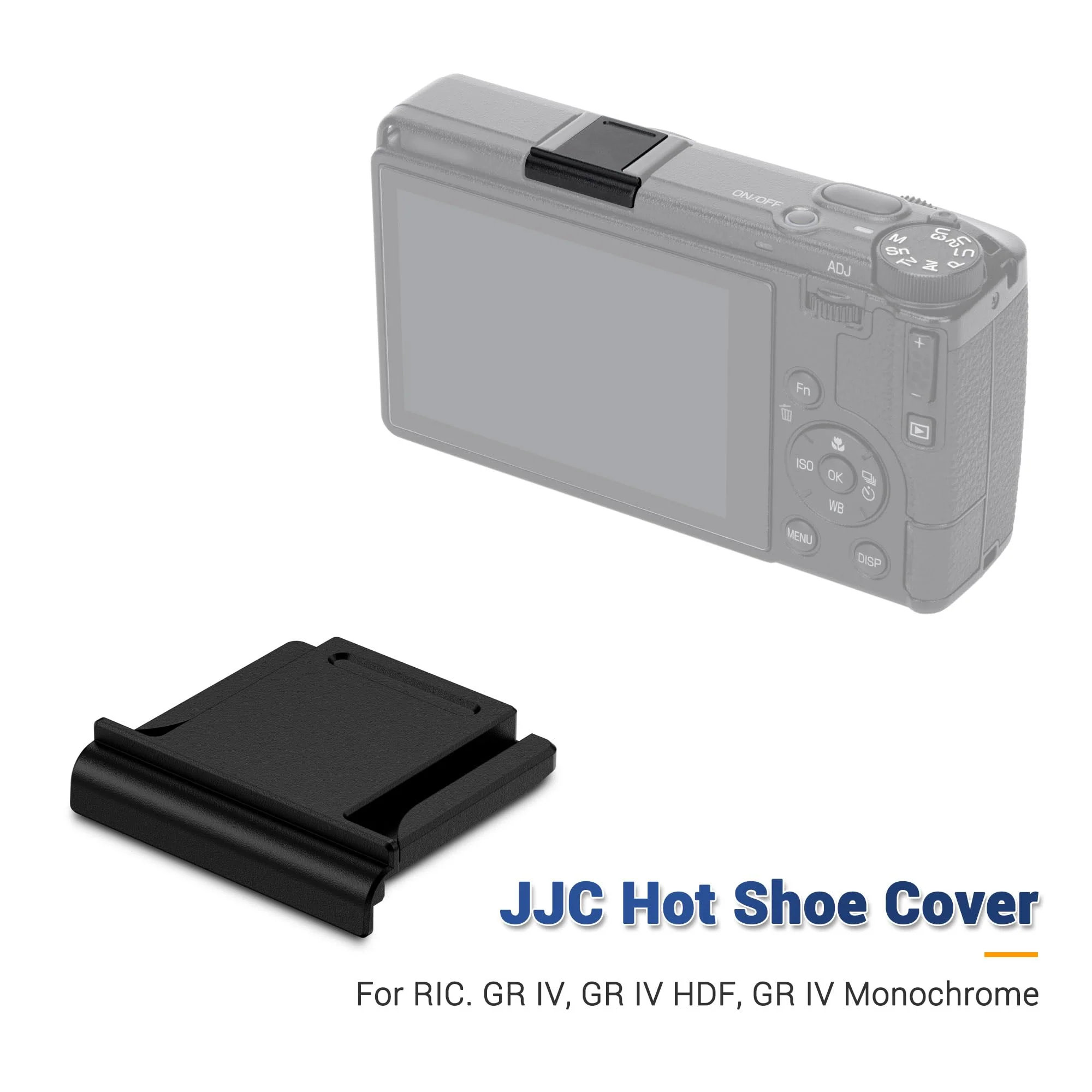 JJC GR IV Hot Shoe Cover Cap for Ricoh GR4 GRIV HDF Monochrome Digital Camera, Aluminum Alloy Shoe Mount Protector with Silicone Pad, Replaces Ricoh GK-2, Anti-Scratches & Dustproof-Black Black - Image 2