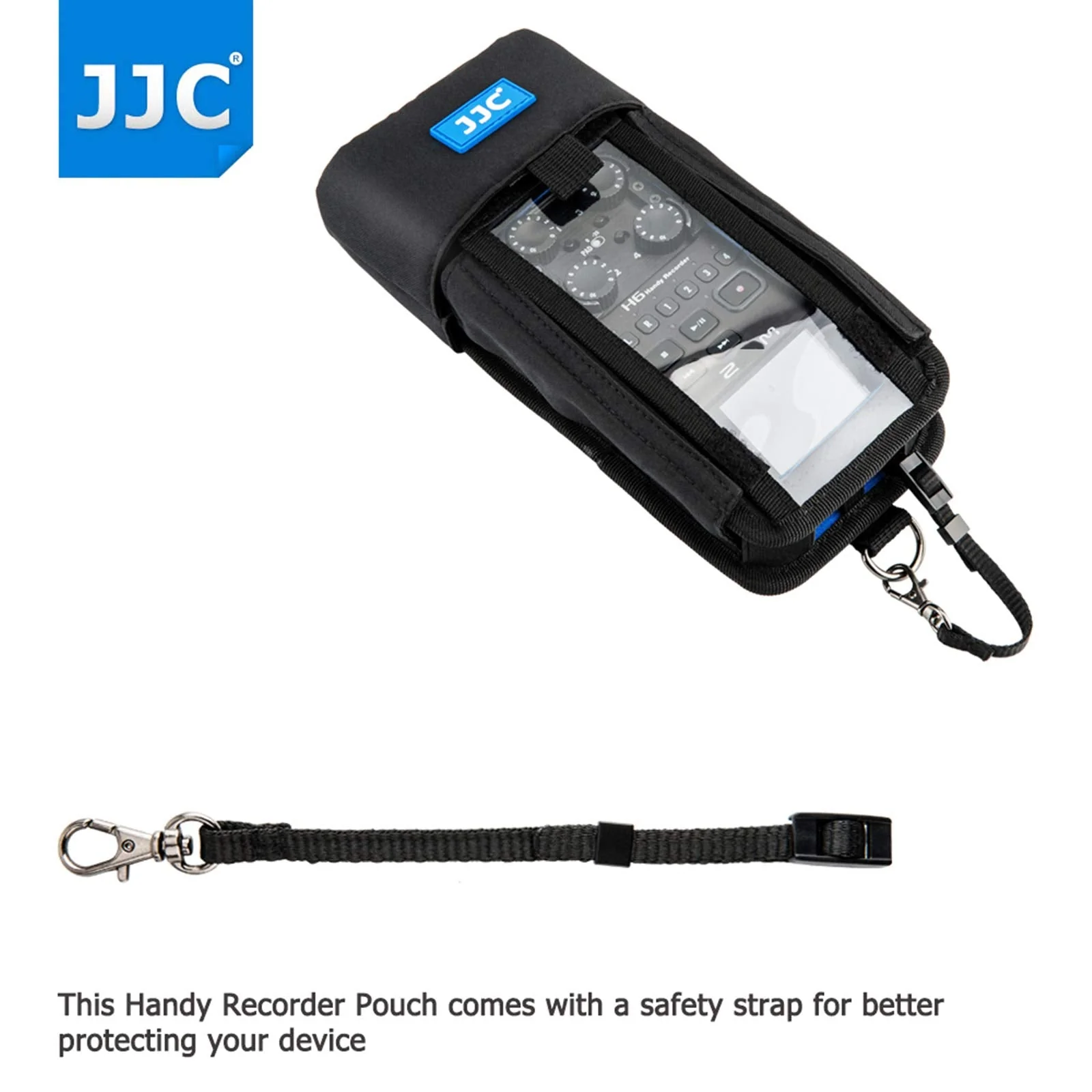 JJC H6 Protective Carrying Storage Pouch Case Bag for Zoom H6 & H6 All Black 2020 Version Handy Portable Recorder replaces Zoom PCH-6 Case, with Clear Visible Front Face Cover Protector for H6 & H6 Black - Image 9