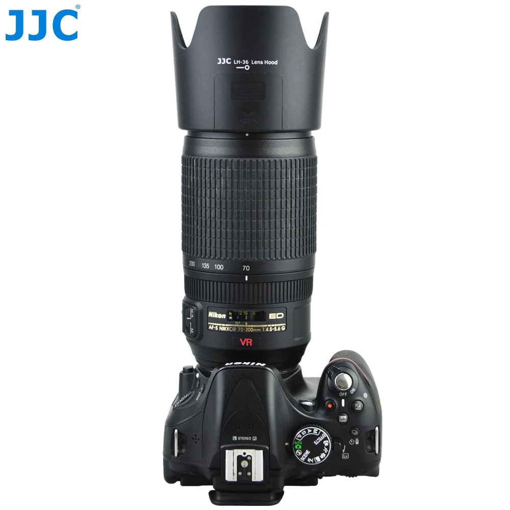 JJC HB-36 Lens Hood Reversible Lens Shade Cover for NIKKOR Nikon AF-S VR Zoom-Nikkor 70-300mm f/4.5-5.6G IF-ED, Replace Nikon HB-36 Lens Hood,Provide Lens with Extra Protector - Image 5