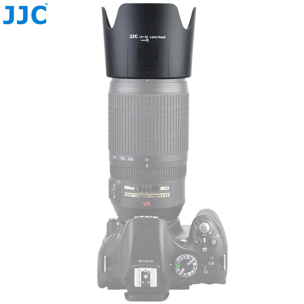 JJC HB-36 Lens Hood Reversible Lens Shade Cover for NIKKOR Nikon AF-S VR Zoom-Nikkor 70-300mm f/4.5-5.6G IF-ED, Replace Nikon HB-36 Lens Hood,Provide Lens with Extra Protector - Image 7