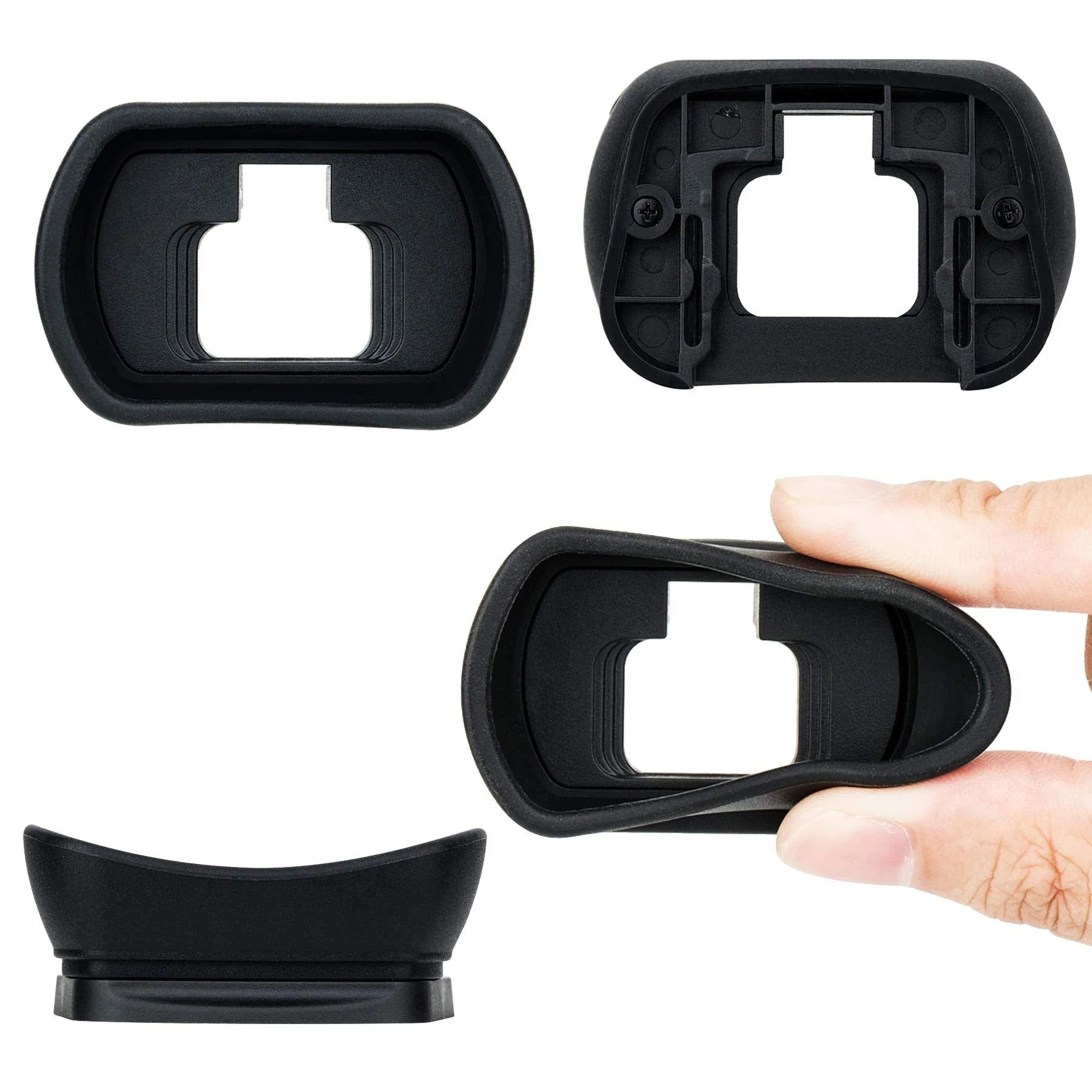 JJC KIWIFOTOS Ergonomic Long Camera Eyecup for Nikkor Z5 Z6 Z7 Z6II Z7II, Eye Cup Eye Piece viewfinder Replace DK-29 Eyecup, Soft Silicone, 50 * 33 * 21mm, Compatible with Nikon Z6 II Z7 II Z6 Z7 Z5 for Z6 Z7 - Image 2