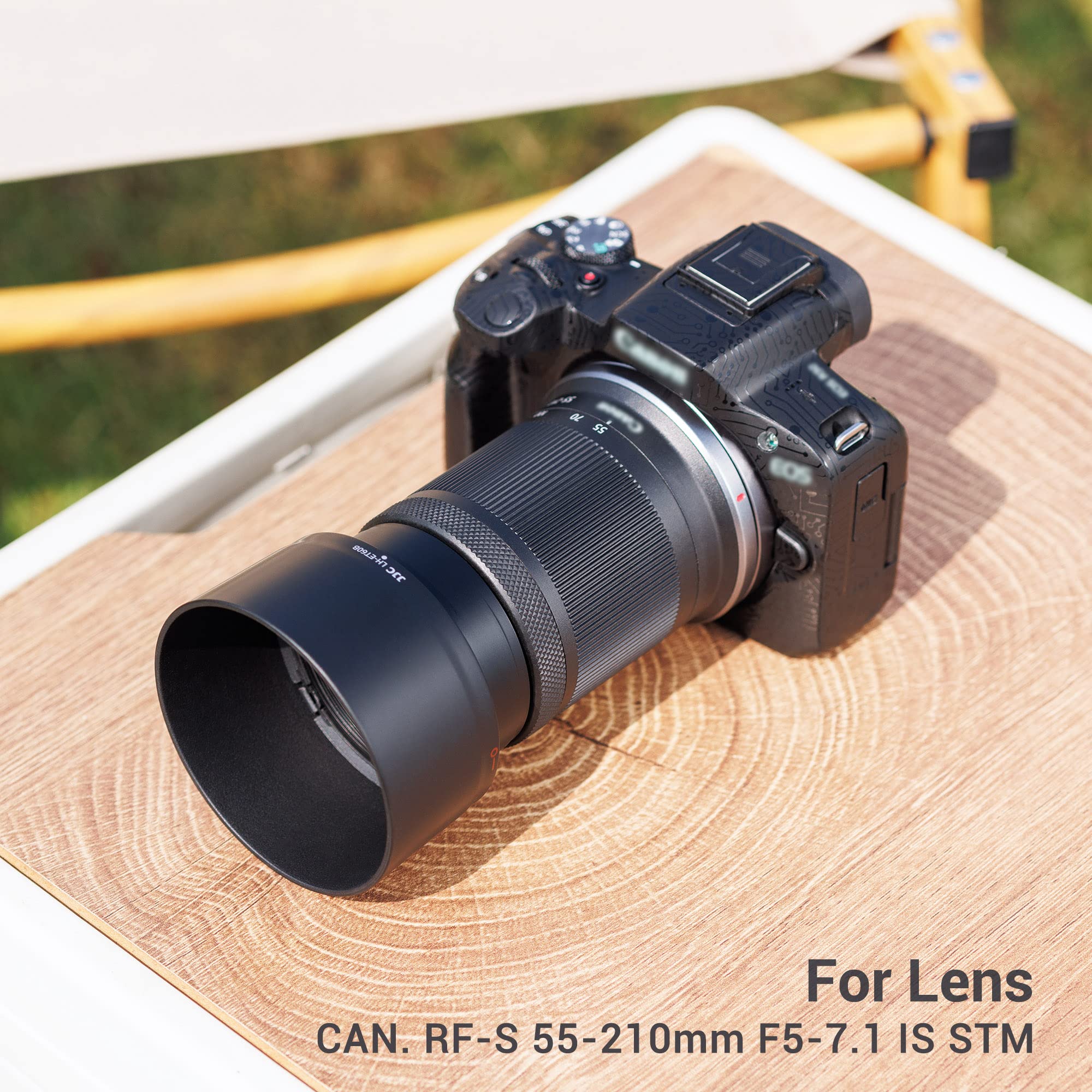 JJC Lens Hood for Canon RF-S 55-210mm F5-7.1 is STM on R50 R100, Reversible Lens Shade Replace Canon ET-60B Lens Hood, Compatible with 55mm Filters and Lens Cap Replace ET-60B - Image 6