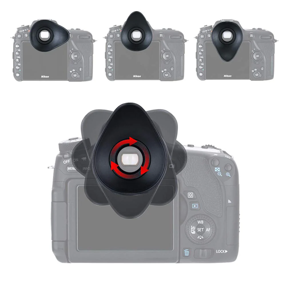 JJC Oval Eyecup Eyepiece Viewfinder for Nikon D7500 D7200 D7100 D7000 D5600 D5500 D5300 D3500 D3400 D780 D750 D610 D90 D80 & More, 360° Rotatable Design Replaces Nikon DK-25/20/21/23/24 Eye Cup Oval Design - Image 4
