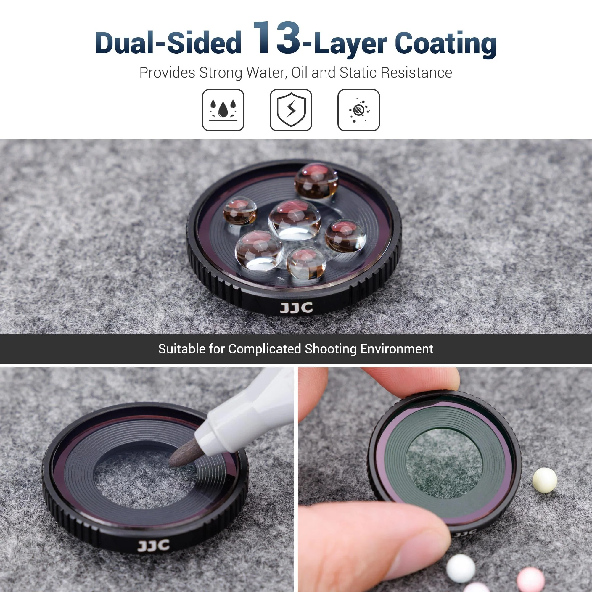 JJC Screw On UV Filter for DJI Osmo Action 5 Pro 4 Only,with Rubber Lens Cap,Replace OEM Osmo Action 5 Pro Glass Lens Cover,Multi Coated HD Optical Glass,Absorb Ultraviolet Light & Reduce Bluish Cast Ultraviolet Filter - Image 5