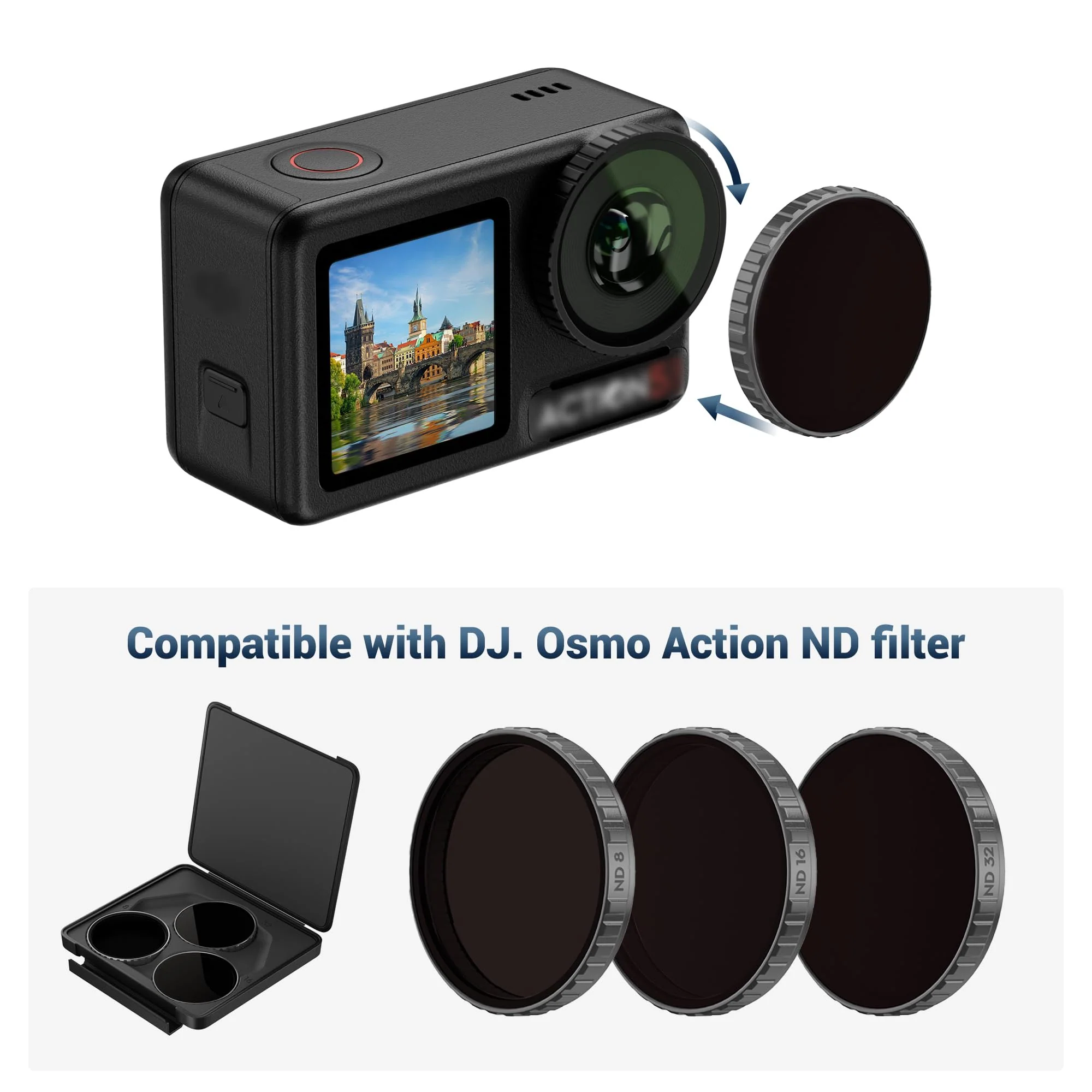 JJC Screw On UV Filter for DJI Osmo Action 5 Pro 4 Only,with Rubber Lens Cap,Replace OEM Osmo Action 5 Pro Glass Lens Cover,Multi Coated HD Optical Glass,Absorb Ultraviolet Light & Reduce Bluish Cast Ultraviolet Filter - Image 7