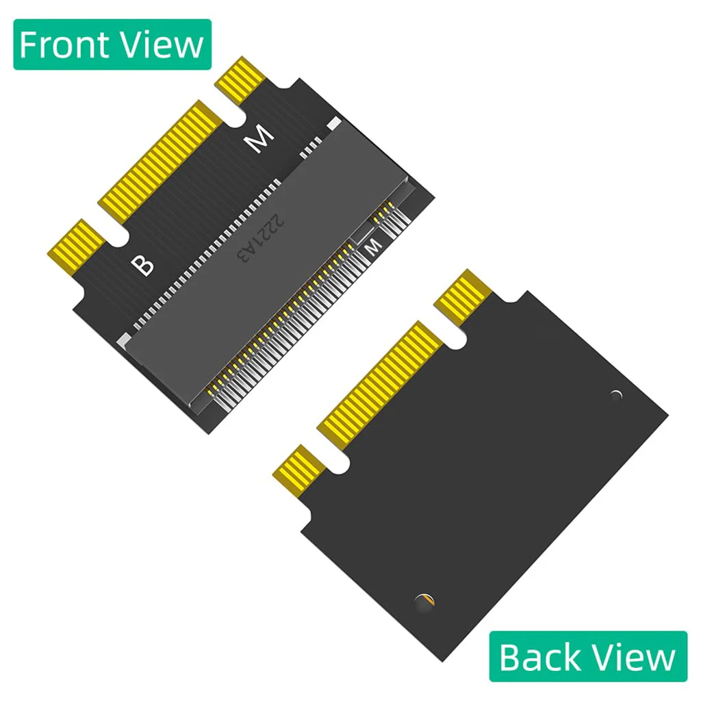 JMT M.2 NVME M-Key B+M 2230 to 2242 SATA-Bus SSD Extension Adapter Card Compatible with ThinkPad X270 X280 T470 T480 L480 T580 Serials (2230 to 2242) - Image 2