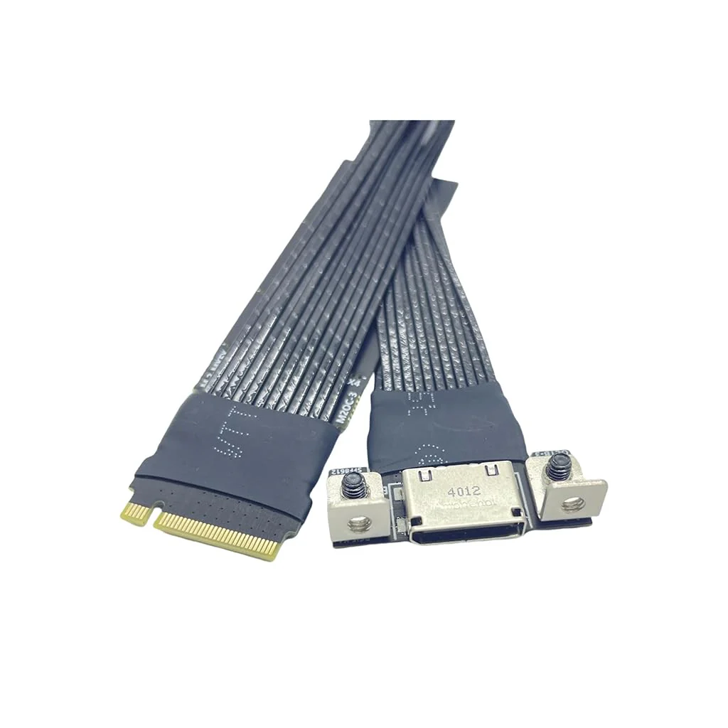 JMT M.2 NVMe M Key to Oculink 4i / SFF8611 Extension Cable PCIe4.0 X4 Gen3 4 Compatible with T10 / SAS-4 SFF-8612 (15cm) 15cm - Image 6