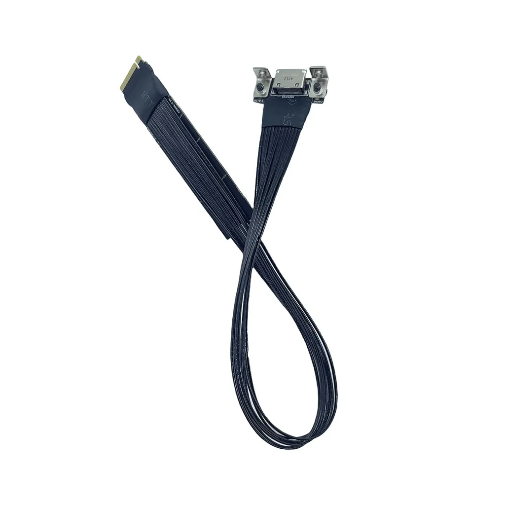 JMT M.2 NVMe M Key to Oculink 4i / SFF8611 Extension Cable PCIe4.0 X4 Gen3 4 Compatible with T10 / SAS-4 SFF-8612 (15cm) 15cm - Image 8