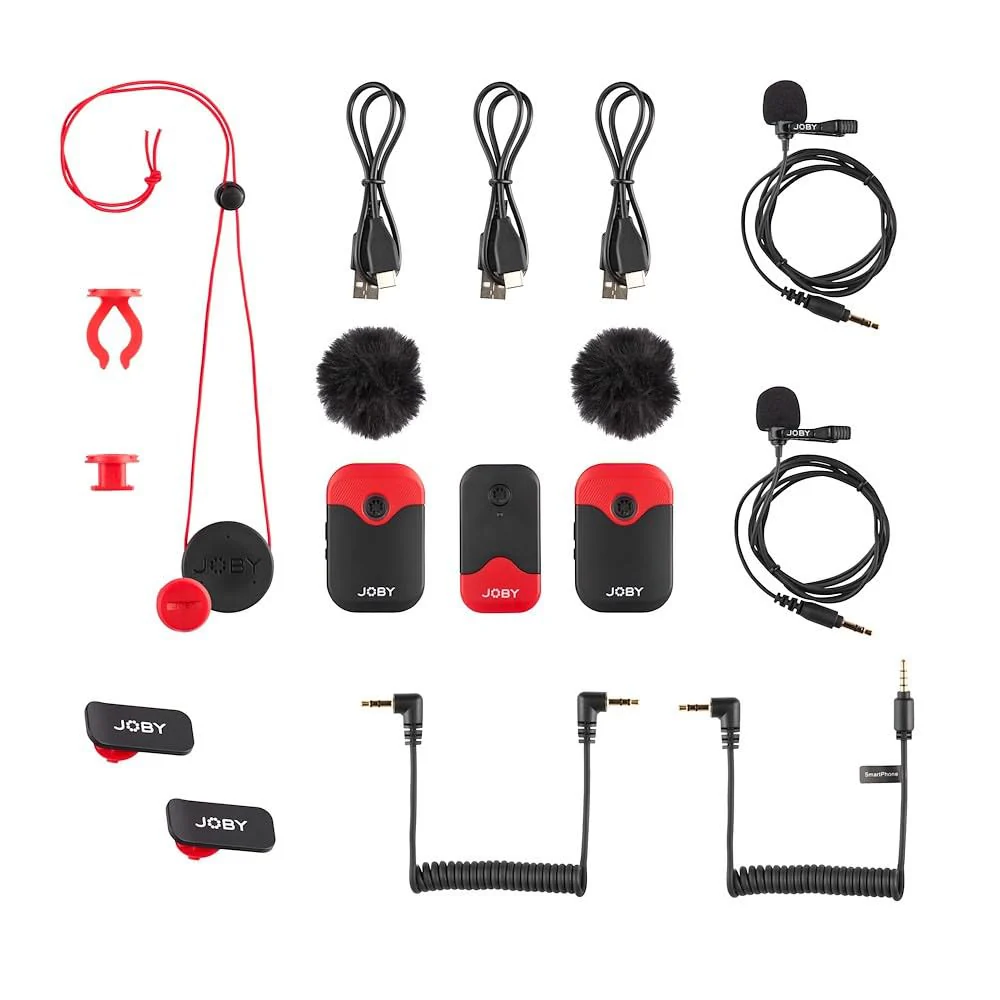 Joby Wavo Air 2.4Ghz Wireless Microphone System with Two Transmitters Designed Mounting System, Vlogging, Filmmaking, Interview, Smartphone, Camera - Image 2