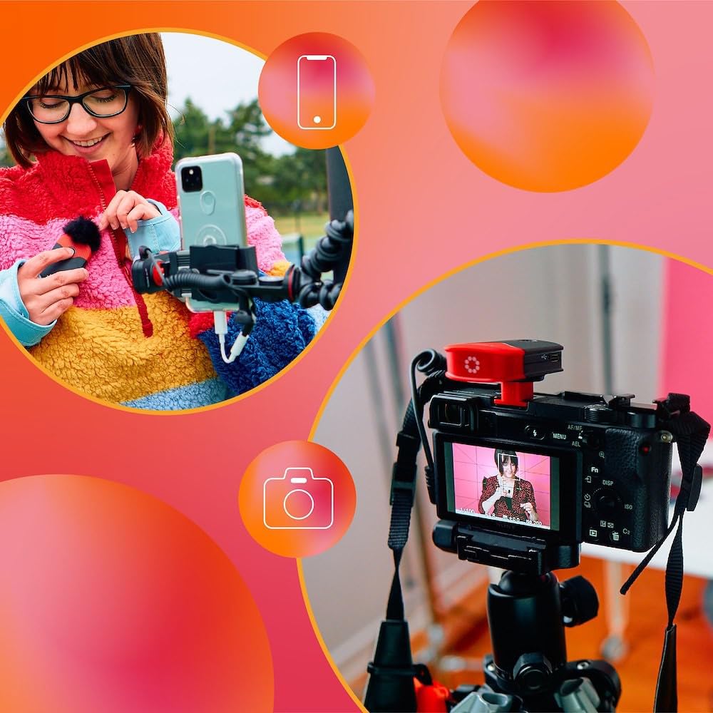 Joby Wavo Air 2.4Ghz Wireless Microphone System with Two Transmitters Designed Mounting System, Vlogging, Filmmaking, Interview, Smartphone, Camera - Image 4