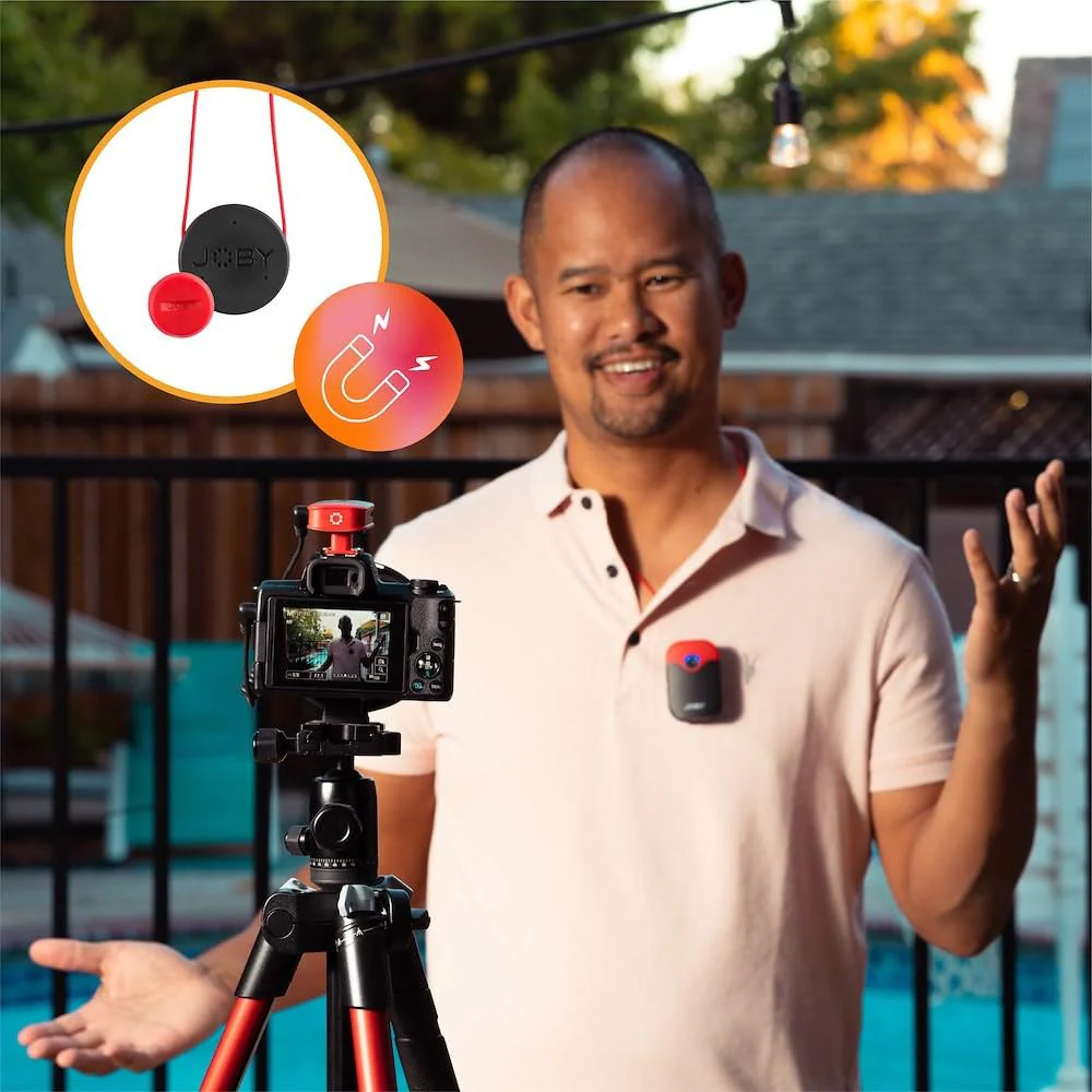 Joby Wavo Air 2.4Ghz Wireless Microphone System with Two Transmitters Designed Mounting System, Vlogging, Filmmaking, Interview, Smartphone, Camera - Image 6