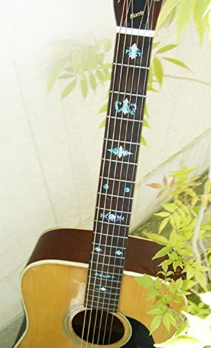 Jockomo Old Banjo Type Guitar Inlay Sticker Abalone Blue - Image 4
