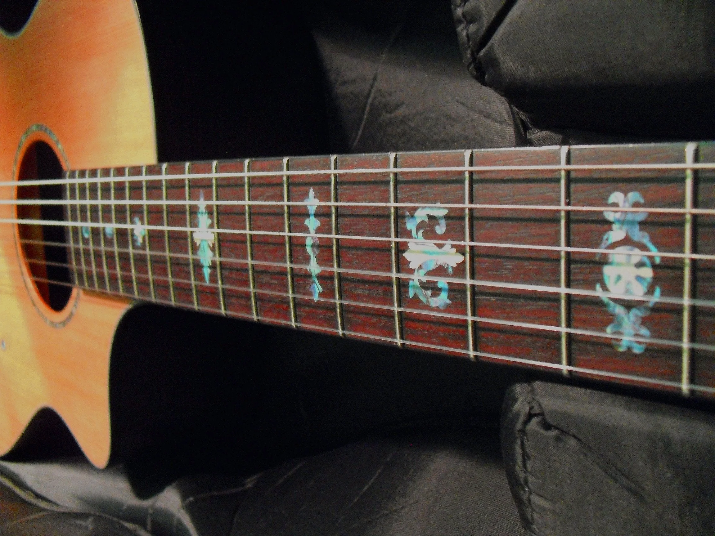Jockomo Old Banjo Type Guitar Inlay Sticker Abalone Blue - Image 5