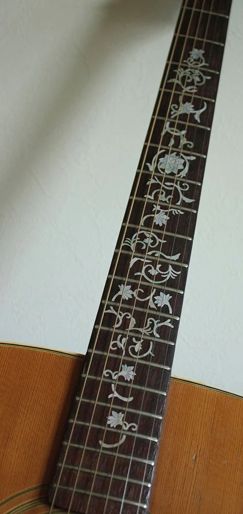 Jockomo Oriental Flower White Pearl Guitar Inlay Sticker - Image 3