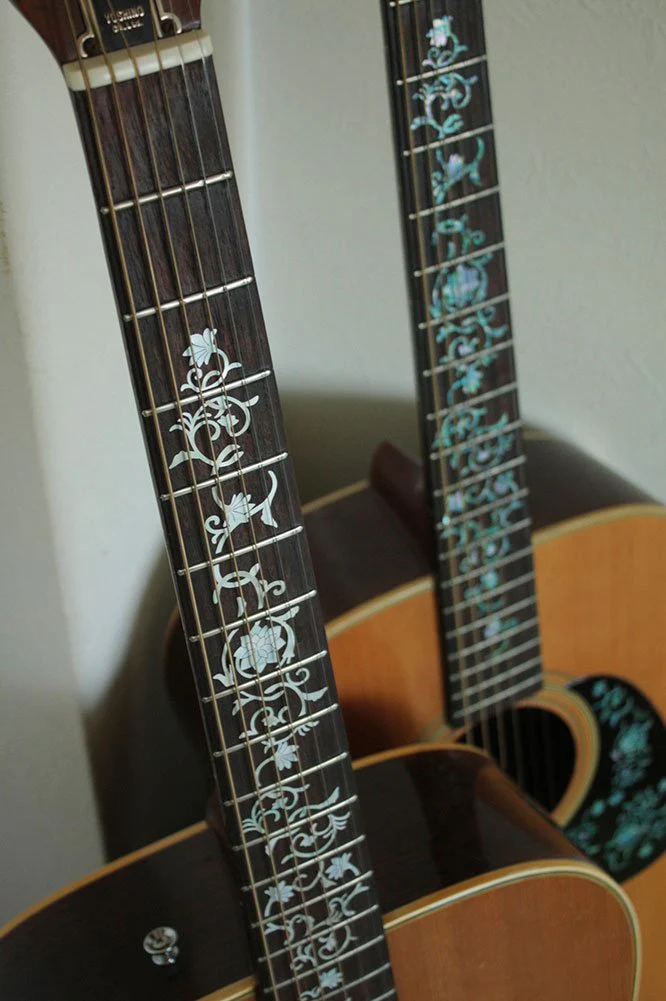 Jockomo Oriental Flower White Pearl Guitar Inlay Sticker - Image 4