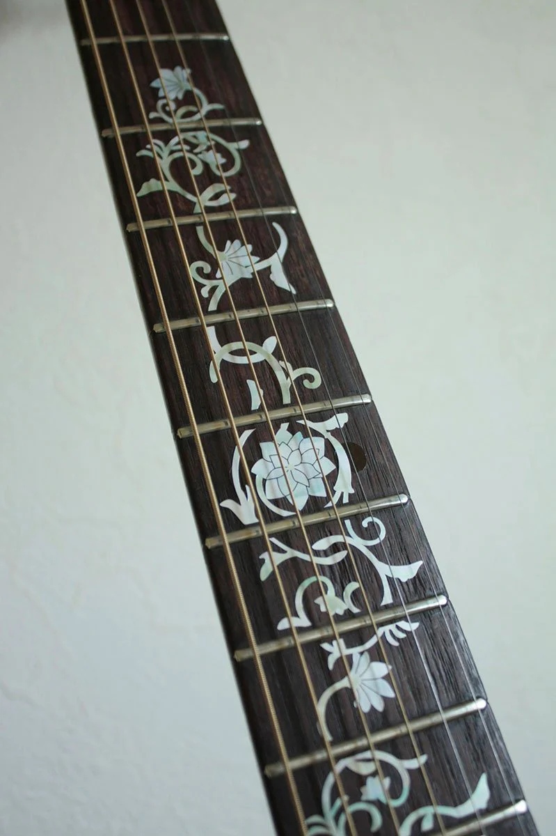 Jockomo Oriental Flower White Pearl Guitar Inlay Sticker - Image 5