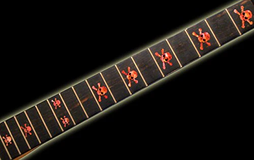 Jockomo Skull/Avalon RED Guitar Inlay Sticker - Image 2