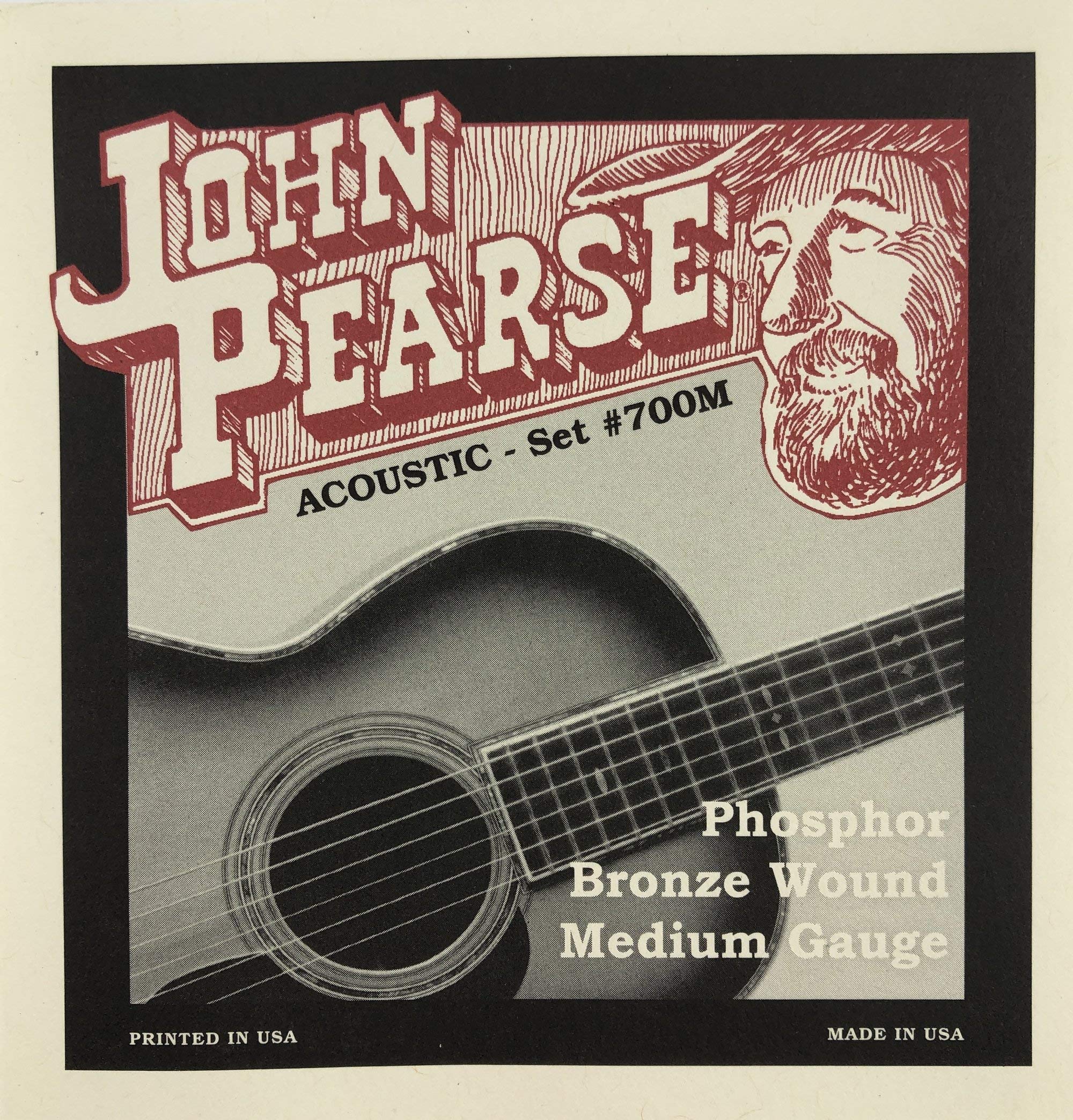 John Pearse Guitar Strings 3 Pack Acoustic Medium #700M Phosphor Bronze - Image 2