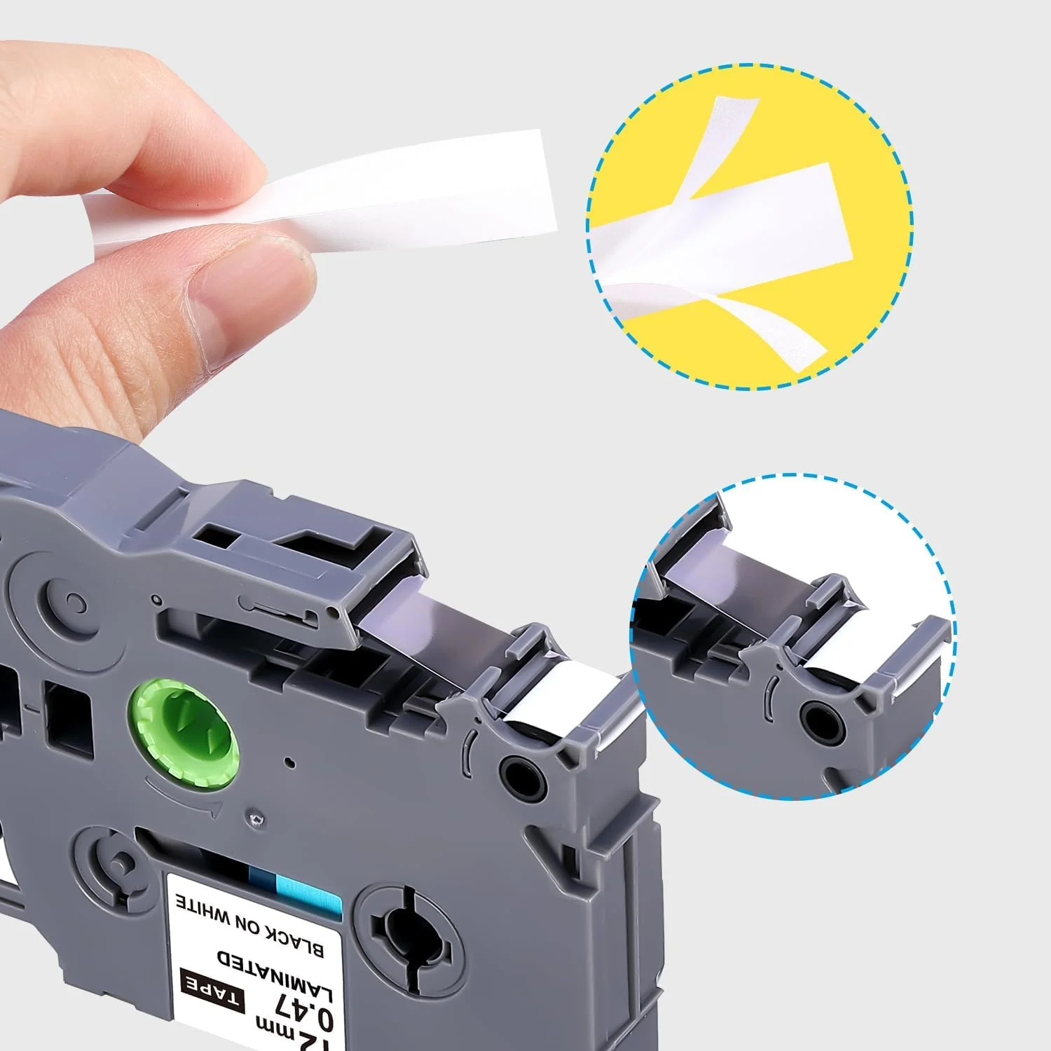 JOJOME TZE-231 Compatible Label Tape Replacement for Brother TZe-231 TZ-231 Laminated P Touch Label Maker Tape, Black on White, for PT-D200 PT-D210 PTH100 PT-D400, 0.47" x 26.2'(12mm x 8m), 5 Packs - Image 5