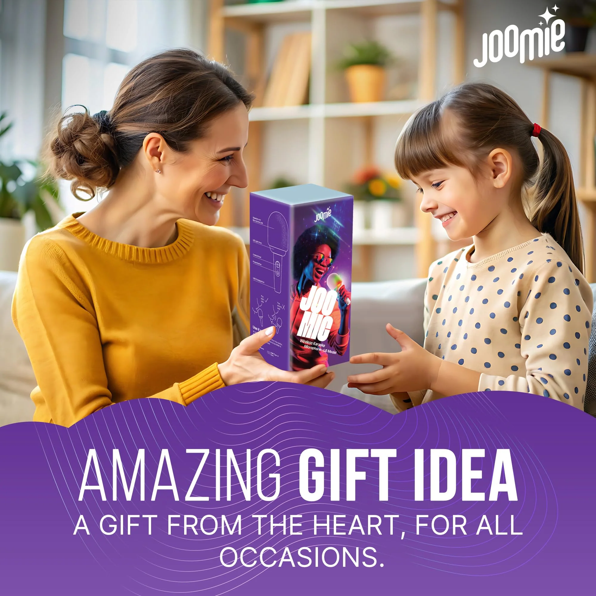 Joomie Kids Wireless Pink Karaoke Microphone - Fun Musical Toy with Pink Windscreen, Safe Design, Easy Controls, and Long Battery Life for Children's Parties, Playdates, and Imaginative Play - Image 6
