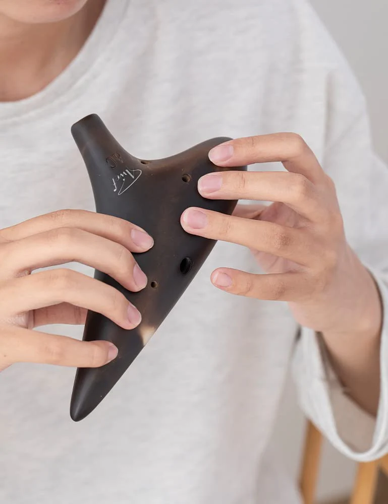 Joy of Wood Thrush 12 Hole Alto C Ceramic Ocarina Sweet Potato Shape in Exquisite Craft (Free Smokey Coffee) - Image 5