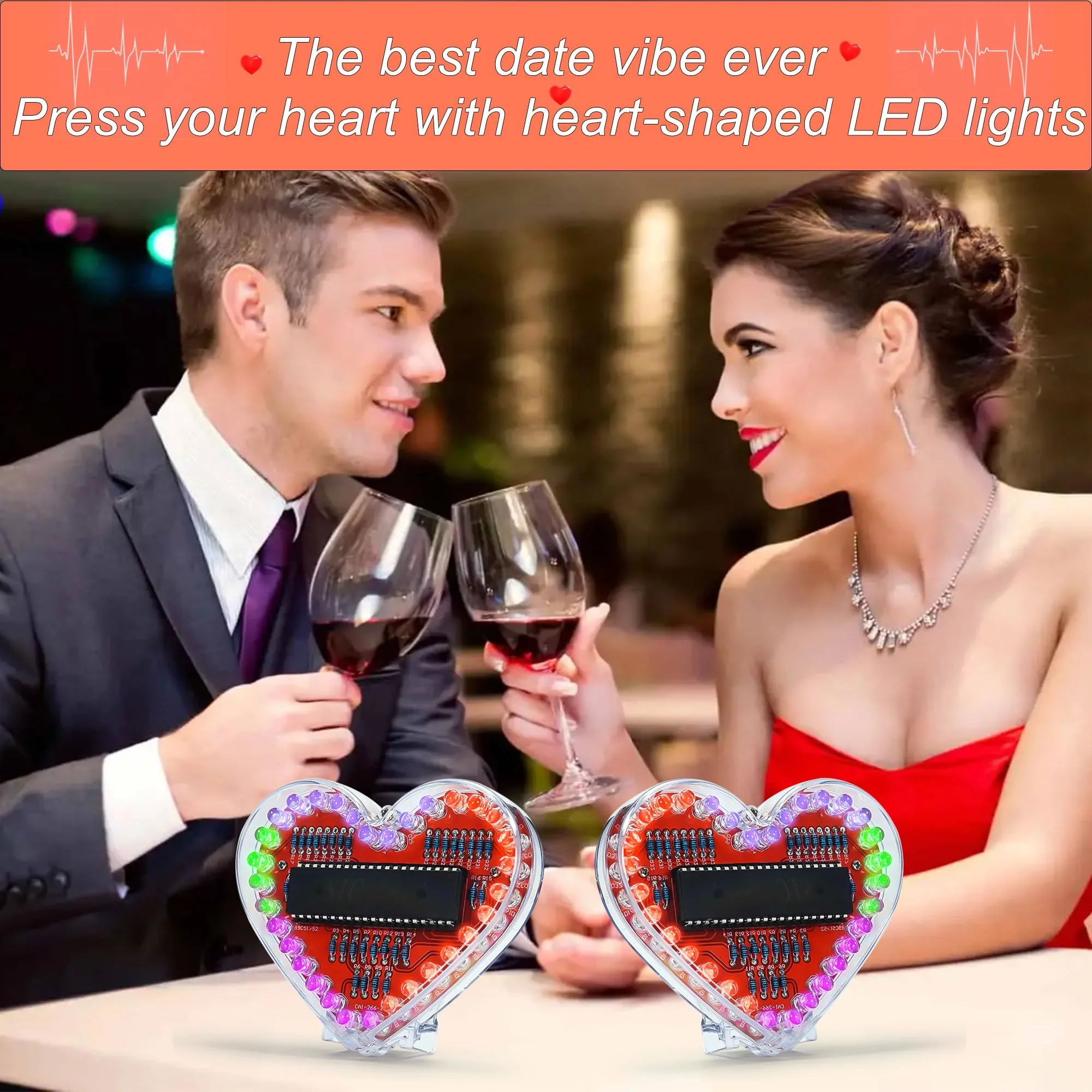 Joycabin LED Soldering Exercise Set, Heart-Shaped RGB LED Soldering Project, DIY Soldering Exercise Set, Electronic Kit for Students, Teaching and Learning Training, Valentine's Day, Handmade Gifts - Image 4