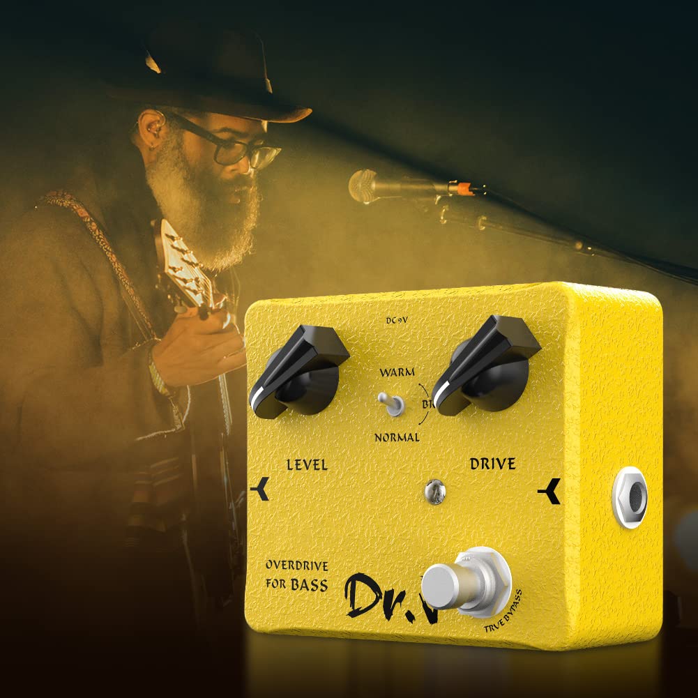 JOYO Bass Overdrive Pedal Effects from Rock to Metal Specially Design for Bassist High-end Edition Dr.J Series (D52) Bass Yellow - Image 7
