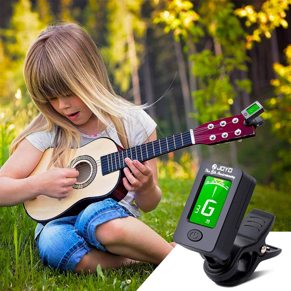 JOYO Clip on Guitar Tuner for Ukulele, Violin, Mandolin, Guitar, Bass, Digital Electronic Chromatic Tuner (JT-01, Black, 4PCS) 4 - Image 6