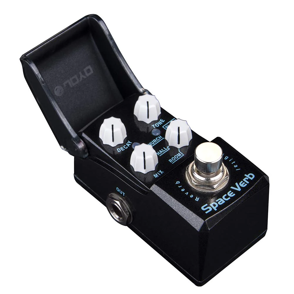 JOYO Digital Reverb Mini Pedal 4 Modes Reverb Pedal for Guitar Effect - True Bypass (Space Verb JF-317) black reverb - Image 3