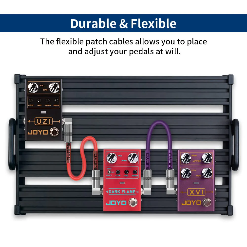 JOYO Guitar Patch Cables 7.8 Inch Professional Bass Guitar Effect Pedal Patch Cords 1/4 Inch (CM-11, 6 Pack) - Image 4