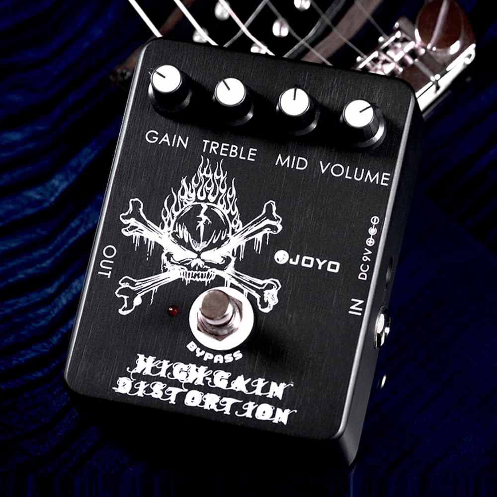 JOYO High Gain Distortion Pedal from AC/DC Crunch to Heavy Metal with Full Range EQ for Electric Guitar Effect - Bypass (JF-04) Black - Image 8