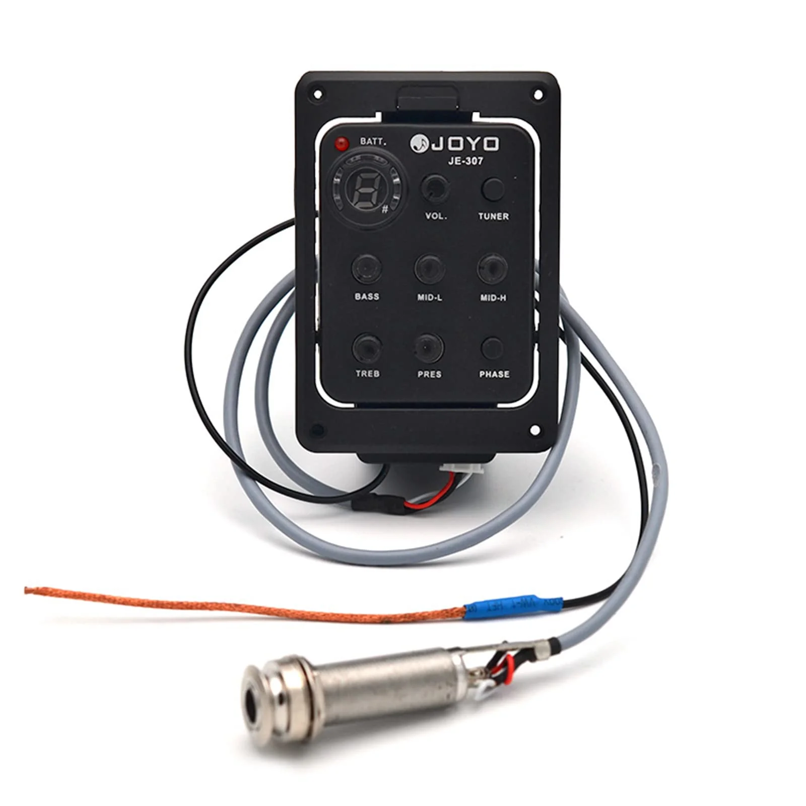 JOYO JE-307 5-Band EQ Equalizer Acoustic Guitar Piezo Pickup Preamp Tuner System with LCD Display - Image 2