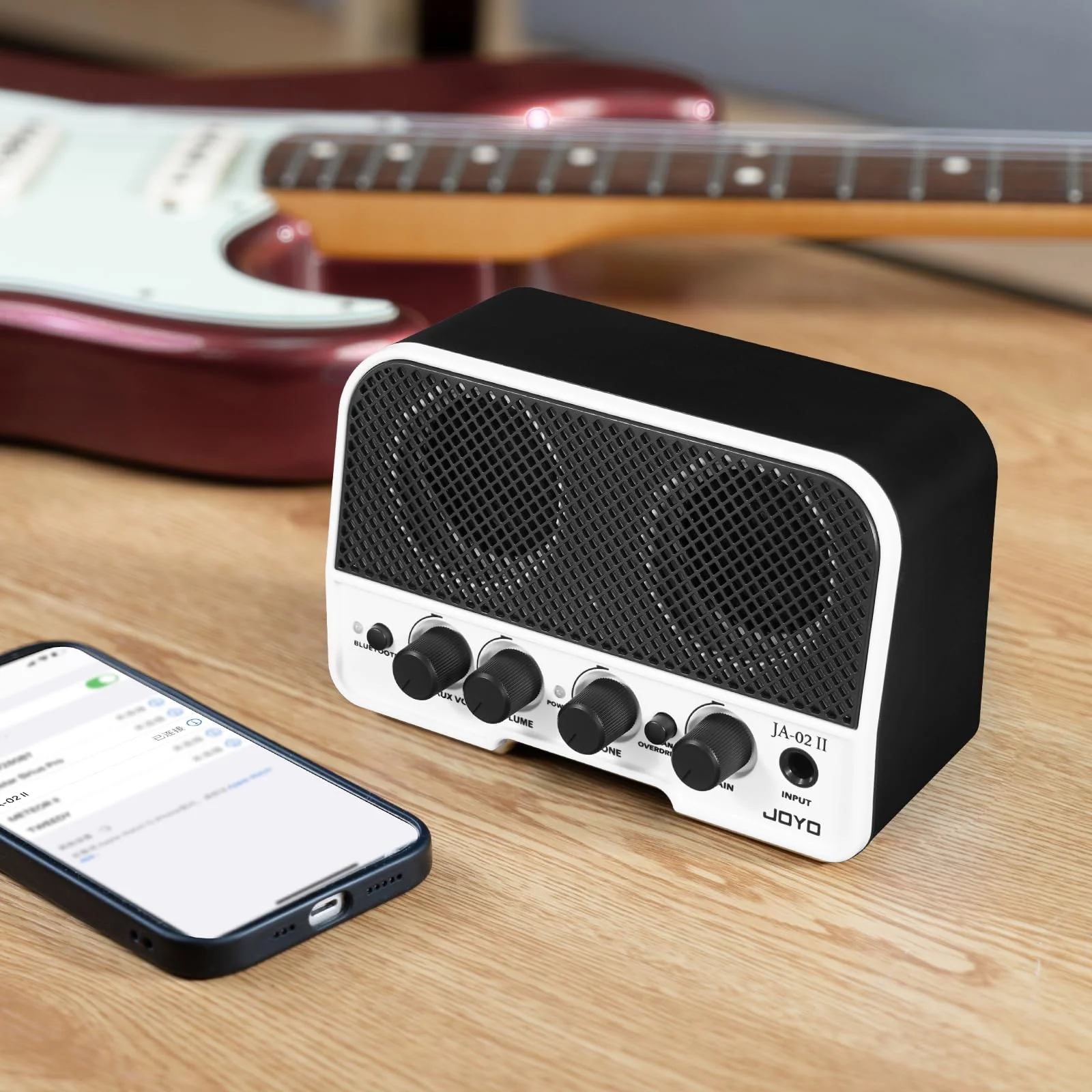 JOYO Mini Guitar Amplifier 5W Electric Guitar Amp Small Practice Amp with Bluetooth Clean & Overdrive Channels Portable Rechargeable (JA-02 II Black) - Image 7