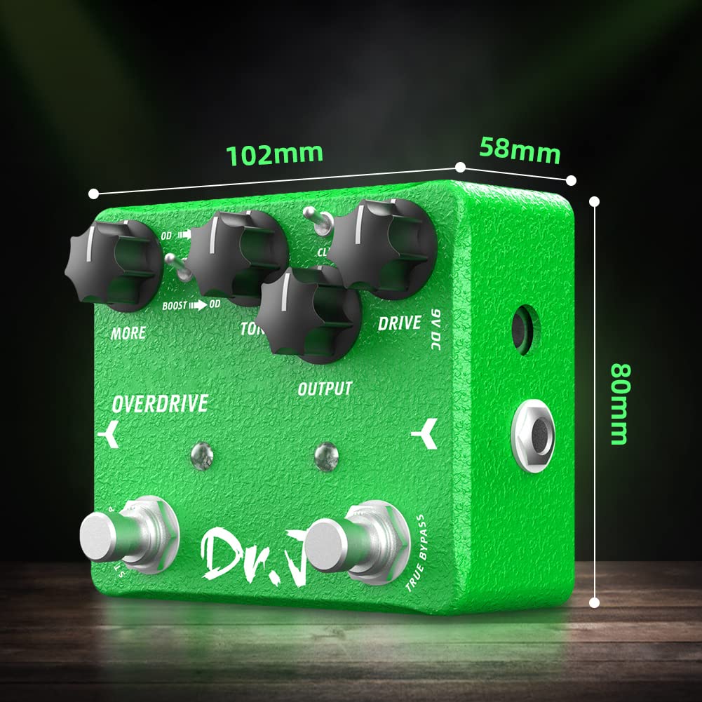 JOYO Overdrive Guitar Pedal Creamy Overdrive with Beautiful Warm Character Tones for Electric Guitar Effects High-end Edition Dr.J Series (D60) Grass Green - Image 6