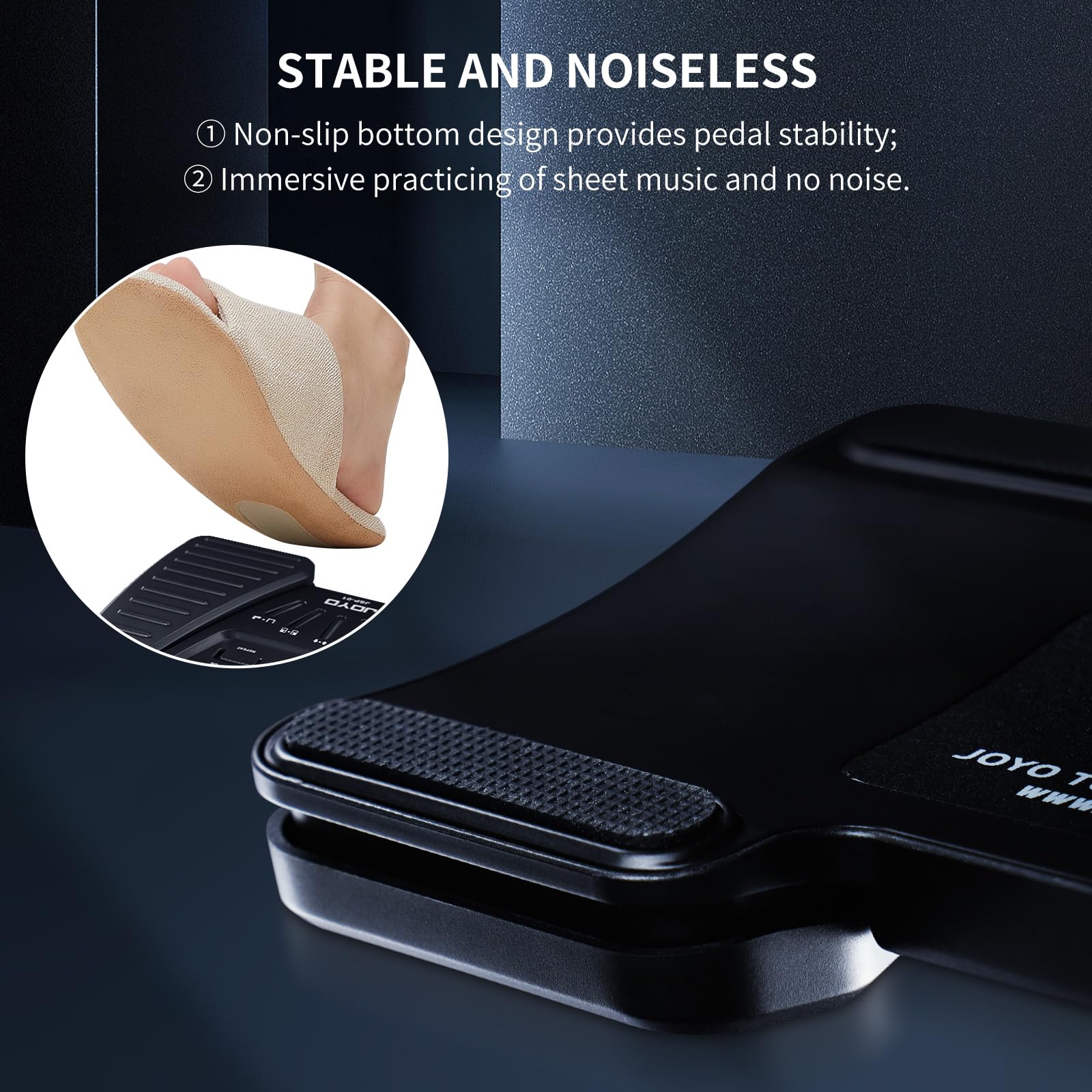 JOYO Wireless Page Turner Buletooth Music Page Turner Pedal for iPad Tablets Android IOS Phones Keyboard Foot Switches Turner (SP-01) - Image 6