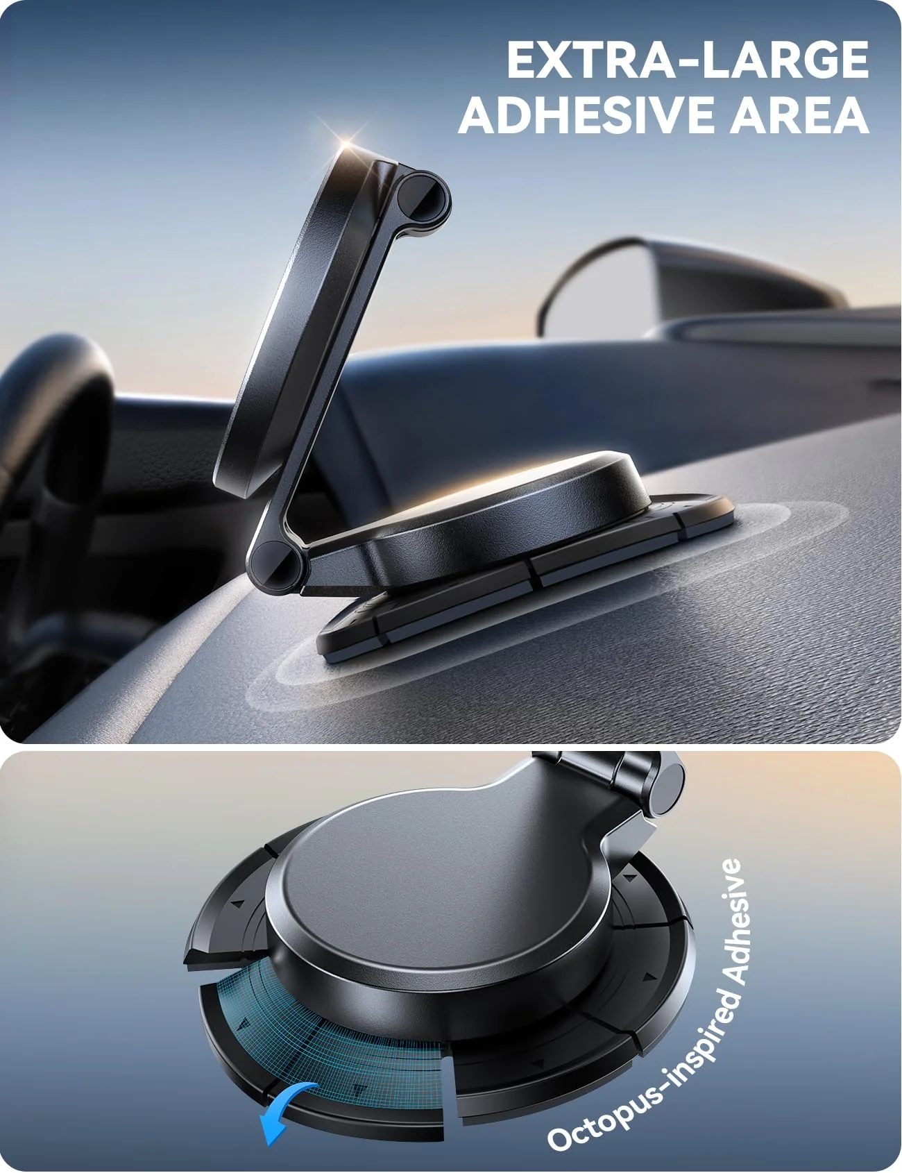 JOYROOM for MagSafe Car Mount Charger, [All-Metal] 15W Fast MagSafe Car Charger, Hands Free Magnetic Phone Charger Holder Dashboard for iPhone 16 Pro Max Plus/iPhone 15 14 13 12 Pro Max Plus, Black - Image 4