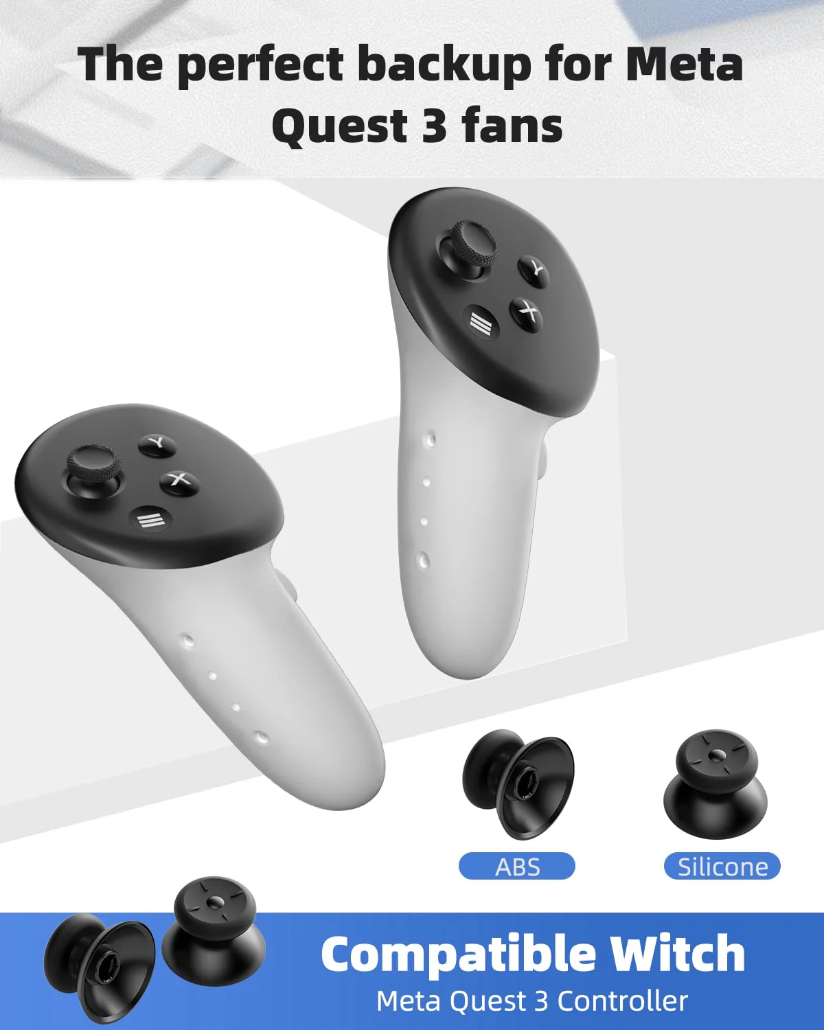 Joystick Replacement Kit for Oculus Quest 2 Controller, OLCLSS Accessories for Oculus Quest 2 Controller and Meta Quest 2 Controller (2-in-one) - Image 3